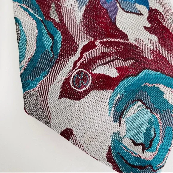 Halston III Abstract Floral Neck Tie - Picture 5 of 6